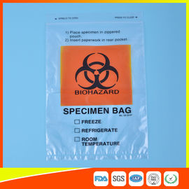 China Wiederverschließbare Biohazard-Exemplar-Transport-Taschen mit Destroyable Biohazard-Symbol fournisseur