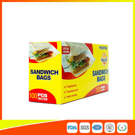 China Nahrungsmittelgrad-klare recyclebare Sandwich-Plastiktaschen, wiederverwendbare Tasche mit Reißverschluss fournisseur