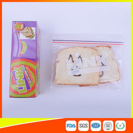 China Nahrungsmittelgrad LDPE-Doppelt-Reißverschluss-Plastikzipverschluss-Taschen für Nahrung, freundliche Sandwich-Taschen Eco fournisseur