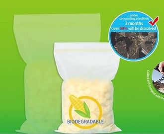 China Maisstärke-biologisch abbaubare Reißverschluss-Taschen fournisseur