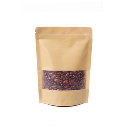 China Kundenspezifischer wiederversiegelbarer Kraftpapier-Kaffee-Verpackentaschen-Nahrungsmitteltaschen-Beutel mit Reißverschluss fournisseur