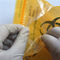 Laborbiohazard-Exemplar-Transport sackt wiederverschließbare das 3/4 Schicht-Gelb-Farbe ein fournisseur